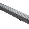 FIRST PLAST FRANCE SA Caniveau Polypropylene + Grille Metal CSAGSZ10999PPN - Long. 1m X Larg. 100mm X Haut. 100mm - Classe A15