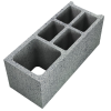FABEMI DIVISION STRUCTURES Bloc Creux D'angle Carre En Beton - Long. 50cm X Haut. 20cm X Ep. 20cm