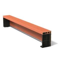 BOUYER LEROUX Demi Coffre Tunnel En Terre Cuite 1/2 CVR 31,4 Monobloc - Long. 2210 Mm X Haut. 314 Mm X Ep. 200 Mm