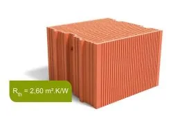 BOUYER LEROUX Brique De Mur Terre Cuite MONO'MUR 30 - Long. 30cm X Larg. 30cm X Haut. 21,2cm