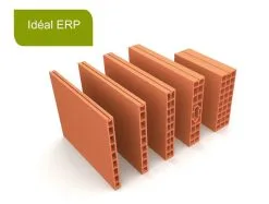 BOUYER LEROUX Brique Platriere Terre Cuite CARROBRIC - Long. 66,6cm X Larg. 9,6cm X Haut. 50cm