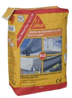 Mortier De Reparation SIKA MONOTOP-311 FR Gris Sac De 25kg