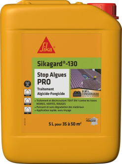 Anti-mousses Hautes Performances / Traitement Preventif Et Curatif Sikagard 130 Stop Algues Pro - Bidon De 5L