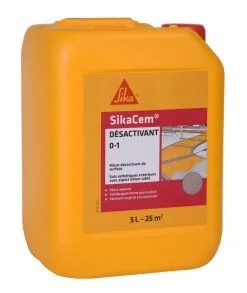 Desactivant De Surface (0-1mm) Longue Duree En Phase Aqueuse SikaCem Desactivant 0-1 5L