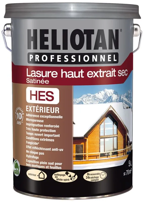 PPG AC FRANCE Lasure Haut Extrait Sec Heliotan Professionnel HES Chene Clair - Bidon De 5L 3 PPG AC FRANCE Lasure Haut Extrait Sec Heliotan Professionnel HES Chene Clair - Bidon De 5L