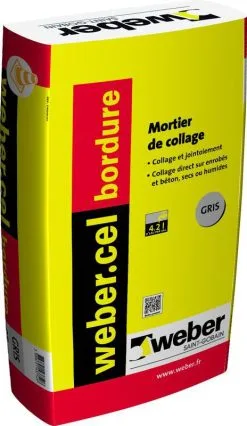 SAINT GOBAIN WEBER France MORTIER DE COLLAGE ET DE SCELLEMENT WEBER.CEL BORDURE GRIS 25KG GRIS(GRIS)