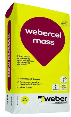 SAINT GOBAIN WEBER France MORTIER DE COLLAGE ET DE SCELLEMENT WEBER.CEL MASS NOIR 25KG NOIR(NOIR)
