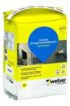 SAINT GOBAIN WEBER France Mortier D'impermeabilisation WEBERDRY PLUS Sac De 5kg