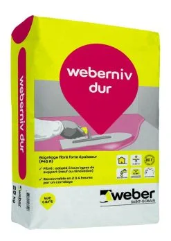 SAINT GOBAIN WEBER France MORTIER LISSAGE DRESSAGE DE SOL CIMENT WEBER.NIV DUR 25KG
