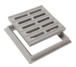 Nicoll GRILLE DE SOL AVEC CADRE 200 X 200 GRIS CLAIR - GRC20