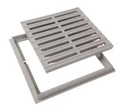 Nicoll GRILLE DE SOL AVEC CADRE 300 X 300 GRIS CLAIR - GRC30