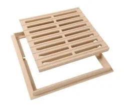 Nicoll GRILLE DE SOL AVEC CADRE 300 X 300 SABLE - GRC30S