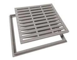 Nicoll GRILLE DE SOL AVEC CADRE 400 X 400 GRIS CLAIR - GRC40