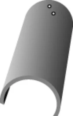 ETEX FRANCE EXTERIORS FAITIERE DEMI RONDE 40X16 CM ANTHRACITE - FIBRE CIMENT ETERNIT