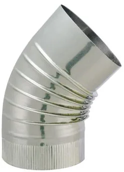 Joncoux COUDE PLISSE 45° TYRAL INOX 304 Ø125