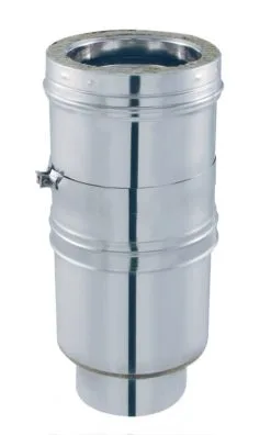 Joncoux Tuyau Inox Isole Pour Foyers Ouvers, Fermes, Inserts, Poeles Diam. 125/185 Mm - Long. De 0,18 A 0,545m