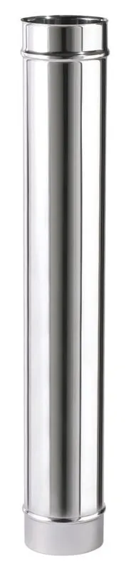 Joncoux Tuyau Inox Non Isole Pour Appareil A Gaz Basse Temperature, Fioul, Bois Buches Ou Granules Diam. 130 Mm - Long. 1m