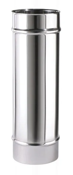 Joncoux Tuyau Inox Non Isole Pour Appareil A Gaz Basse Temperature, Fioul, Bois Buches Ou Granules Pour Appareil De Type B Diam. 130 Mm - Long. 0,55m