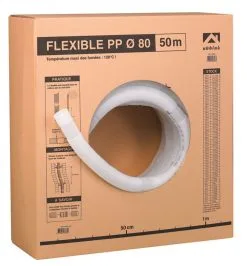 UBBINK FRANCE Conduit De Fumee Polypropylene Non Isole Pour Appareil A Condensation CHEMILUX Diam. 80 Mm - Long. 50m