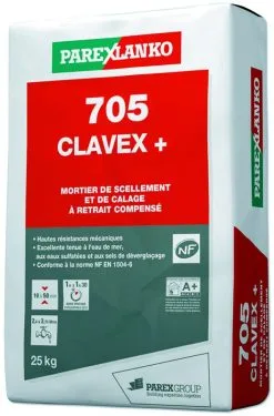 PAREXGROUP SA Mortier De Scellement 705 CLAVEX + Sac De 25kg