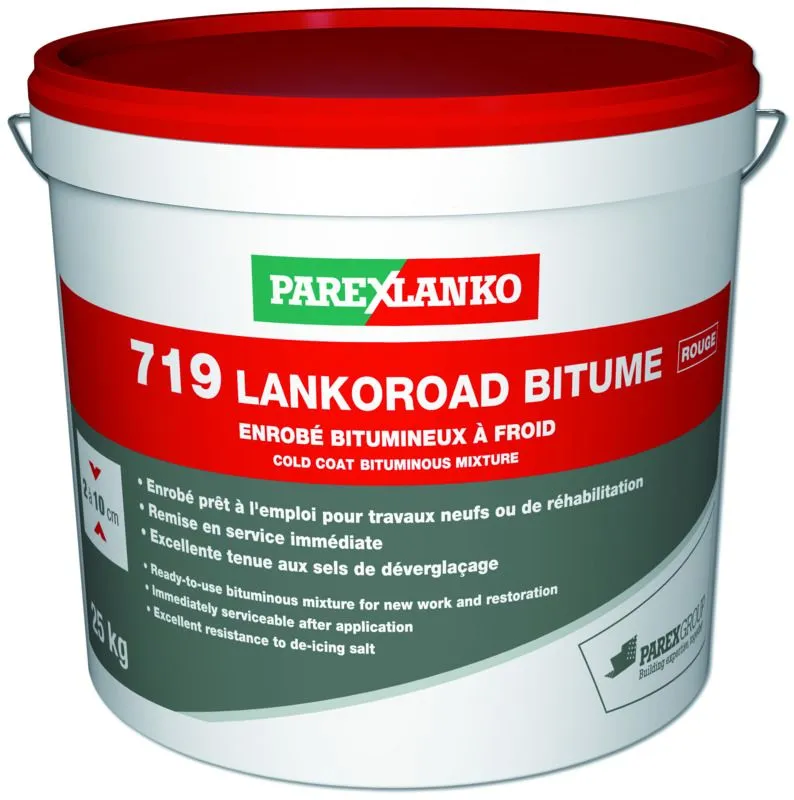 PAREXGROUP SA Enrobe Bitumineux A Froid 719 LANKOROAD BITUME Rouge Seau De 25kg 3 PAREXGROUP SA Enrobe Bitumineux A Froid 719 LANKOROAD BITUME Rouge Seau De 25kg