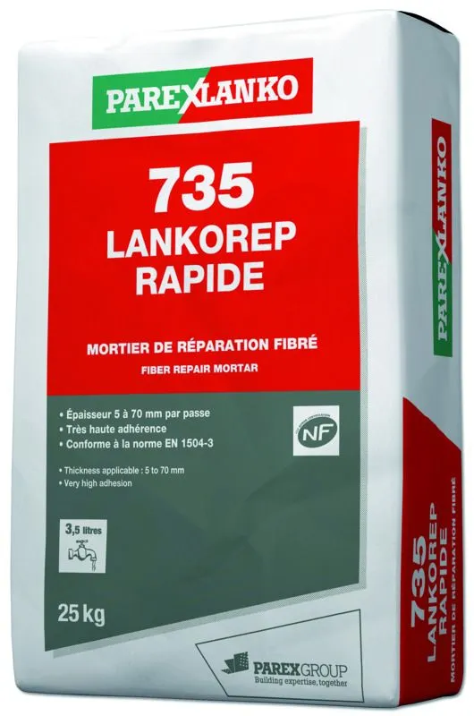 PAREXGROUP SA Mortier De Reparation Structurelle 735 LANKOREP RAPIDE Sac De 25kg 3 PAREXGROUP SA Mortier De Reparation Structurelle 735 LANKOREP RAPIDE Sac De 25kg