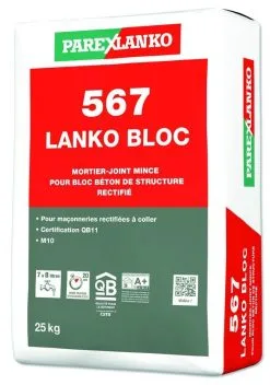 PAREXGROUP SA Mortier De Montage 567 Lanko Bloc & Brique 25Kg