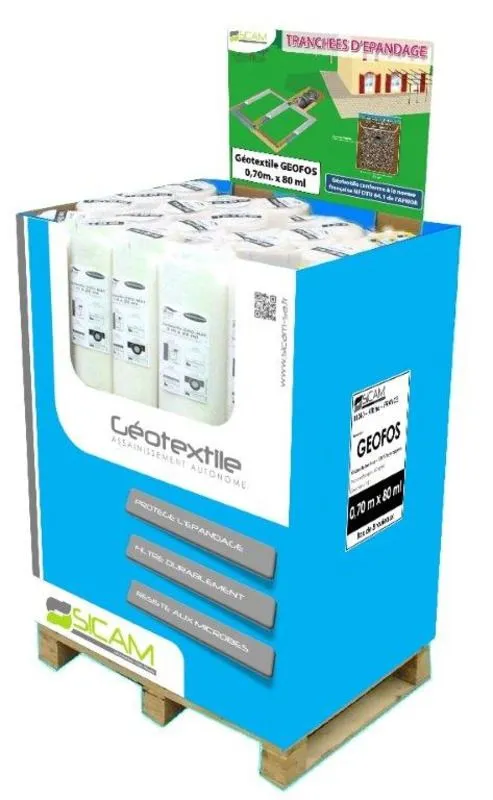 SICAM SA Feutre Geotextile GEOFOS - Long. 80m X Larg. 0,70m 3 SICAM SA Feutre Geotextile GEOFOS - Long. 80m X Larg. 0,70m