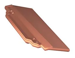 Monier Rive Bardelis Droite Gallo Romane/feriane Terre Cuite Valmagne Beige - Long. 46 Cm X Larg. 18 Cm