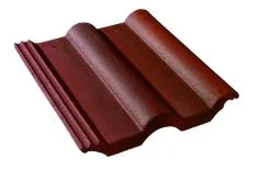 Monier Tuile Double Romane Beton Badiane - Long. 42 Cm X Larg. 33 Cm