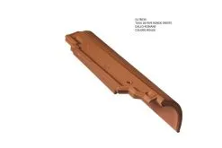 Monier Rive Ronde Droite Gallo˗romane Terre Cuite Rouge - Long. 46 Cm