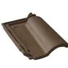 Monier Tuile Gallo-romane Terre Cuite Brun Masse - Long. 44 Cm X Larg. 28 Cm