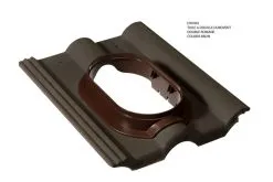 Monier TUILE A DOUILLE DOUBLE ROMANE UNIVERSELLE DUROVENT D110MM A D150MM BRUN
