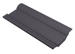 Monier Demi Tuile Double Romane Beton Ardoise - Long. 42 Cm X Larg. 18 Cm