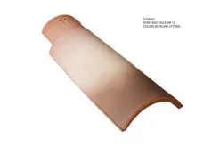 Monier Demi Tuile Galleane 12 Terre Cuite Silvacane Littoral - Long. 47,3 Cm X Larg. 18,5 Cm