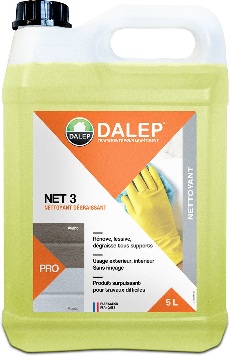 DALEP Nettoyant Degraissant NET 3 - Bidon 5 L 3 DALEP Nettoyant Degraissant NET 3 - Bidon 5 L