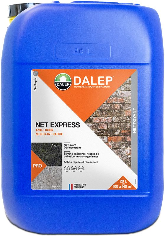 DALEP Anti-Lichen Nettoyant Rapide NET EXPRESS - Bidon 20 L 3 DALEP Anti-Lichen Nettoyant Rapide NET EXPRESS - Bidon 20 L