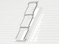 Velux Raccord Sur Toiture JUMO W EKW UK08 0021E Pour Combinaison De Fenetres - Pour Tuiles - Larg. 134cm X Haut. 140cm Gris