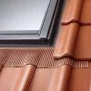 Velux Raccord Sur Toiture EDW SK08 0700C2 Pour Tuiles - Pose Traditionnelle - Larg. 114cm X Haut. 140cm Rouge Brun