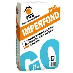PRB SA Mortier D'Impermeabilisation Epais Pour Parois Enterrees - IMPERFOND GRIS - 25 KG