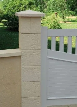 Weser Chapeau De Pilier Cheverny Pointe De Diamant 40 X 40 Creme