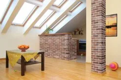 Weser Plaquette En Pierre Reconstituee Granulit 50 Rouge - Long. 20cm X Larg. 6cm X Ep. 1,5cm