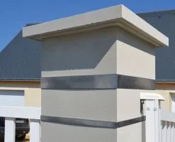 Weser Chapeau De Pilier Plat 50 X 50 Blanc Casse