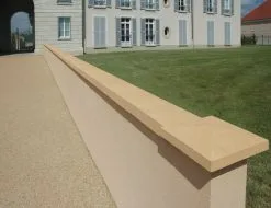 Weser Chaperon De Mur Optipose 1 Pente 49 X 28 Ton Pierre