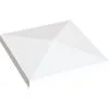 Weser Chapeau De Pilier Pierre Lisse Pointe De Diamant 40 X 40 Blanc Tradition