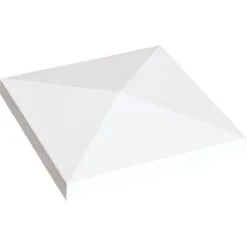 Weser Chapeau De Pilier Pierre Lisse Pointe De Diamant 40 X 40 Blanc Tradition