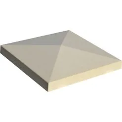 Weser Chapeau De Pilier Pierre Lisse Pointe De Diamant 40 X 40 Creme
