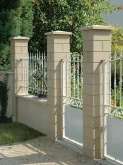 Weser Element De Pilier Lisse 32,5 X 32,5 X 16,7 Ton Pierre