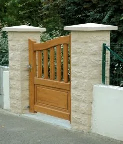 Weser Element De Pilier Taille 40 X 40 X 16,7 Ton Pierre