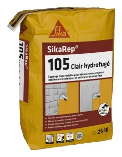 Mortier Fin SikaRep-105 Clair Hydrofuge Sac De 25kg